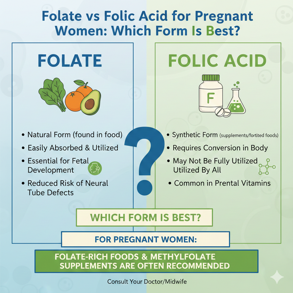 Gemini Generated Image mupkc5mupkc5mupk Folate vs Folic Acid for Pregnant Women: Which Form Is Best?